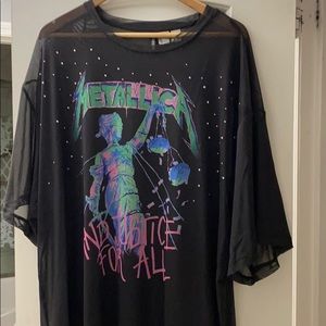 Mesh Metalica Oversized Shirt